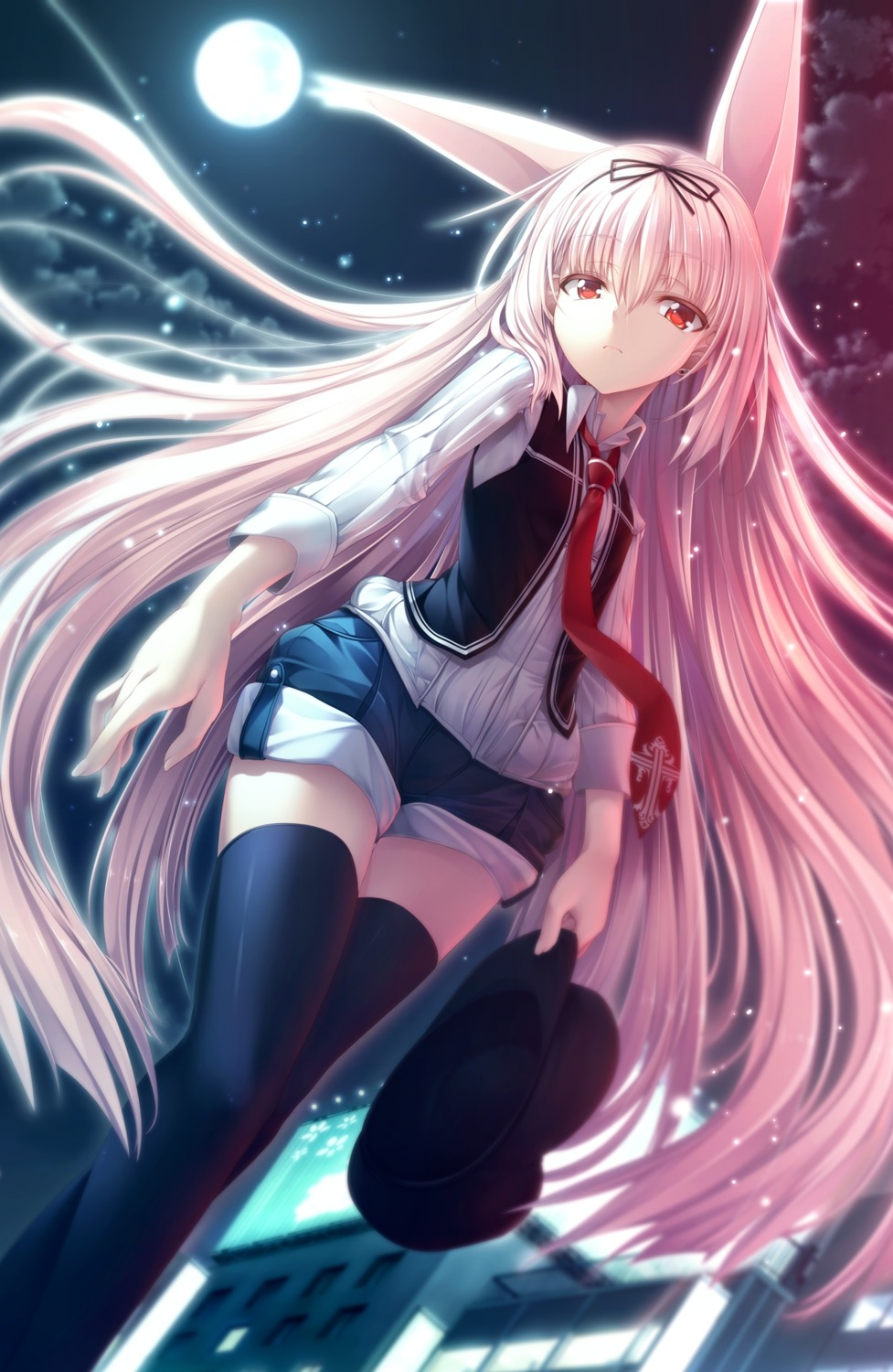 animal_ears ch@r cosmic_cute game_cg gleam_garden_no_shoujo luna_(gleam_garden_no_shoujo) thighhighs