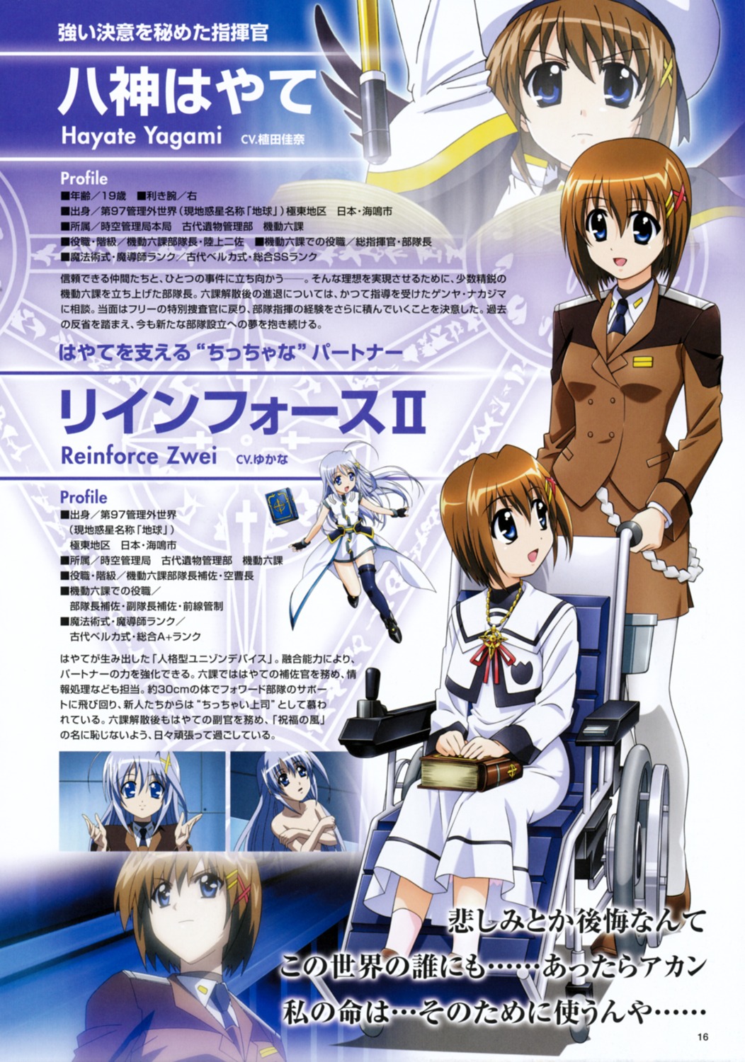 mahou_shoujo_lyrical_nanoha mahou_shoujo_lyrical_nanoha_strikers pantyhose profile_page reinforce_zwei yagami_hayate