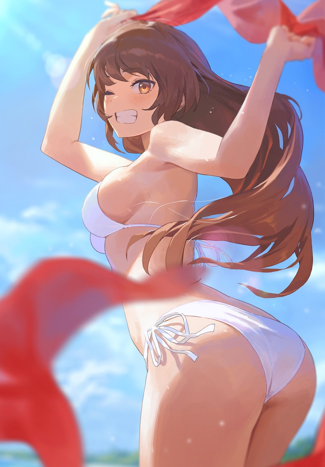 ass bikini kinta_(distortion) swimsuits thong