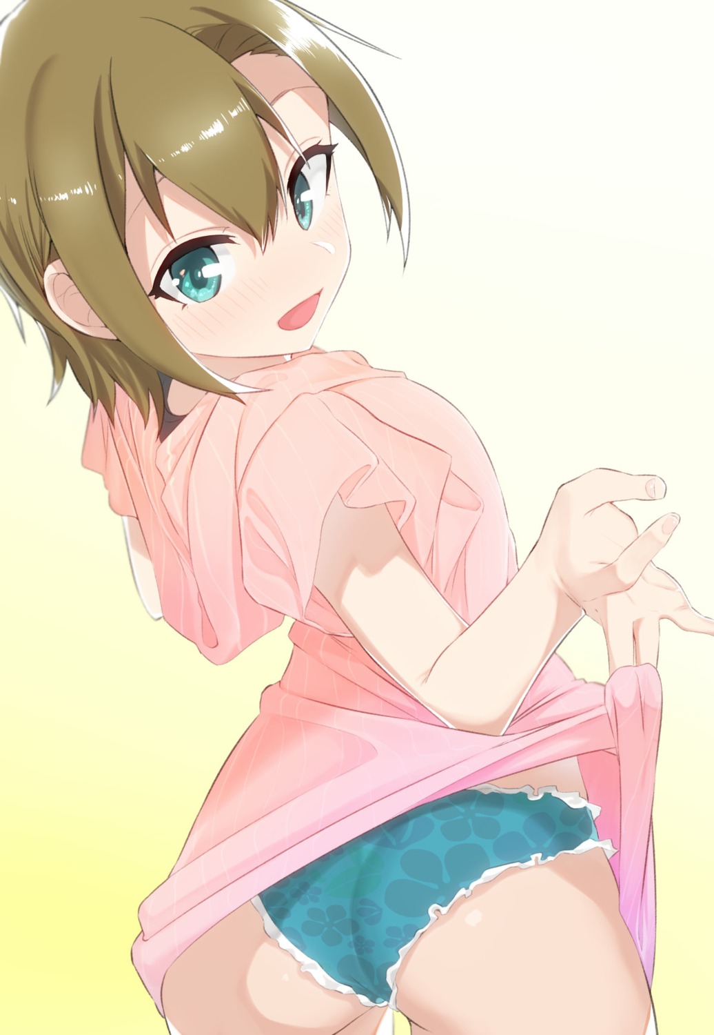 apple_(ygbhjdbiulsg) ass dress pantsu skirt_lift tada_riina the_idolm@ster the_idolm@ster_cinderella_girls