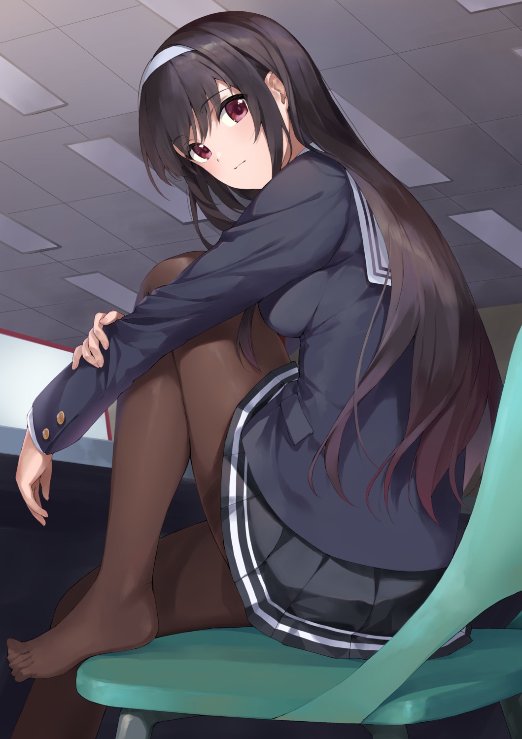 kasumigaoka_utaha marie_(pixiv31942978) pantyhose saenai_heroine_no_sodatekata seifuku