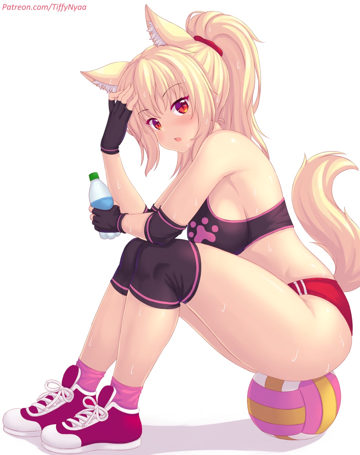 animal_ears buruma fast-runner-2024 gym_uniform tail tiffy wet