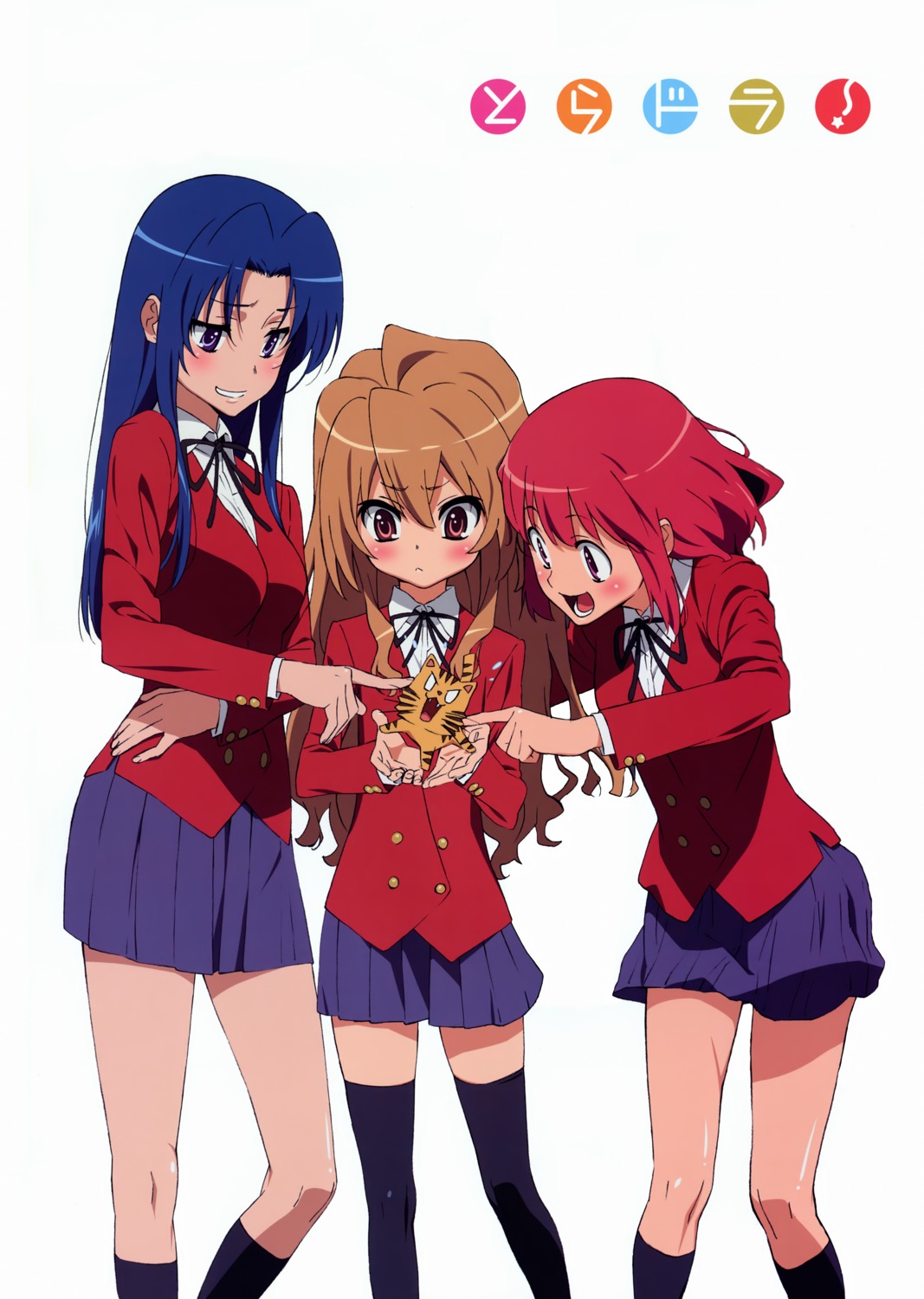 aisaka_taiga kawashima_ami kushieda_minori seifuku thighhighs toradora!