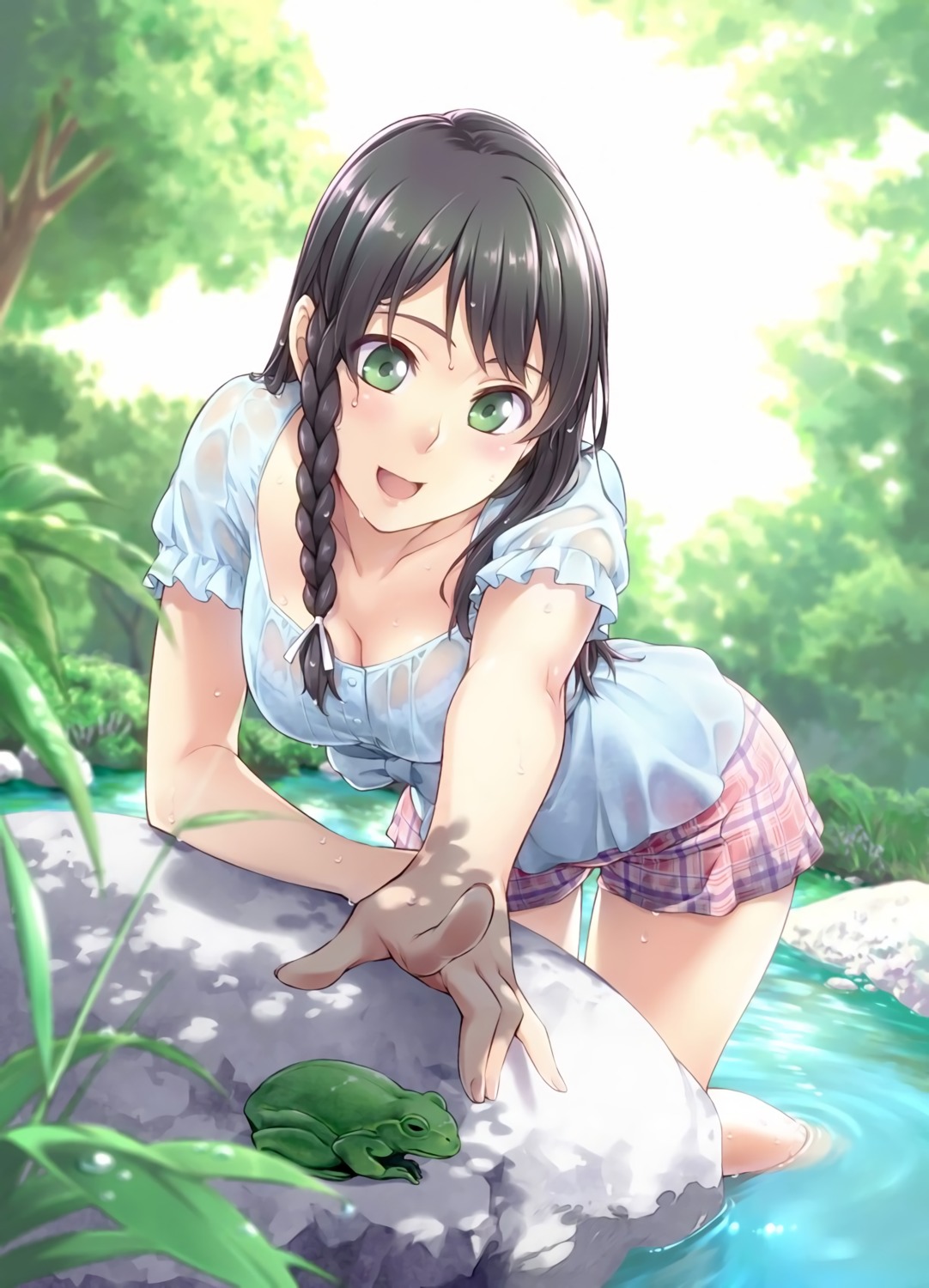 bra cleavage korisei see_through wet wet_clothes