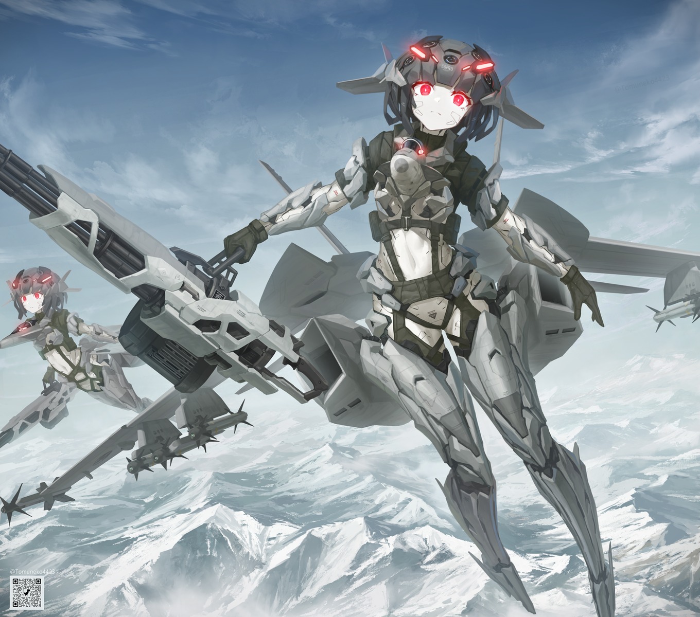 armor gun mecha_musume tom-neko_(zamudo_akiyuki) wings