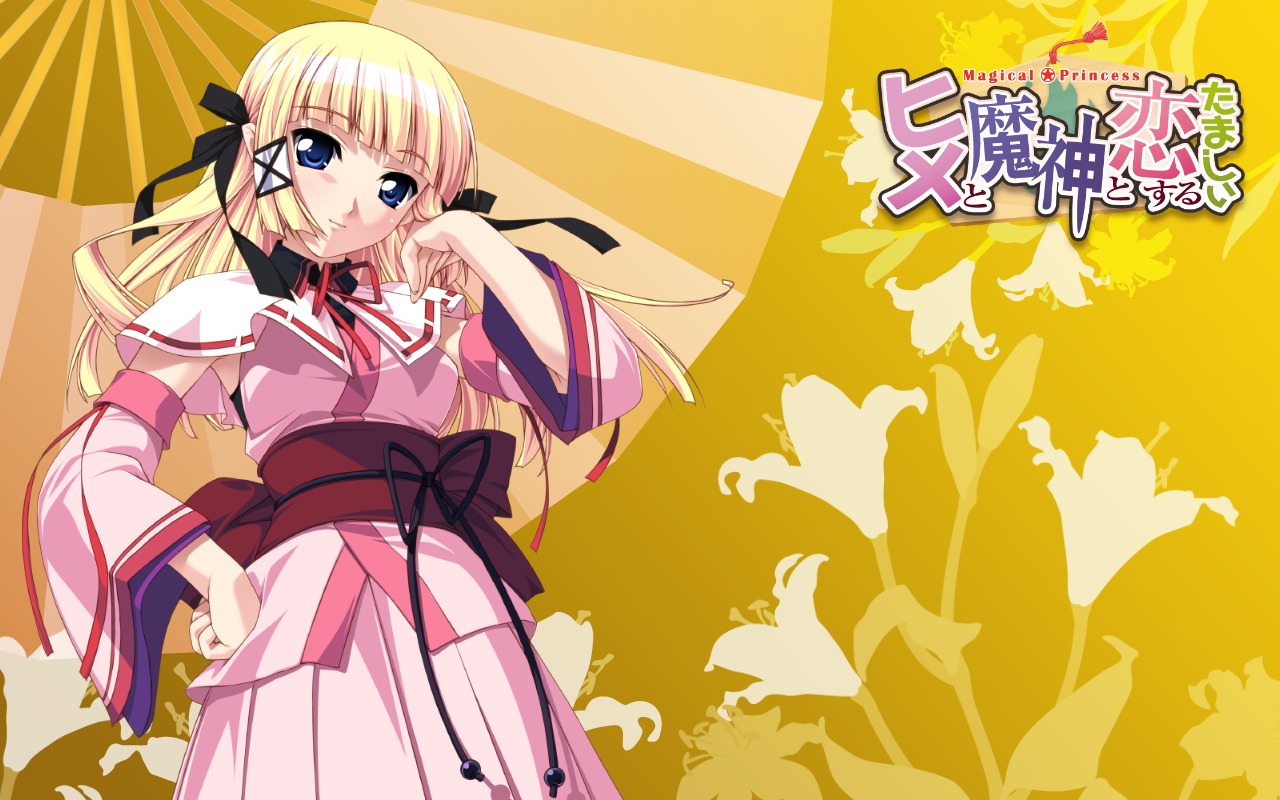 hime_to_majin_to_koisuru_tamashii japanese_clothes murakami_suigun rokujouin_sakuya wallpaper