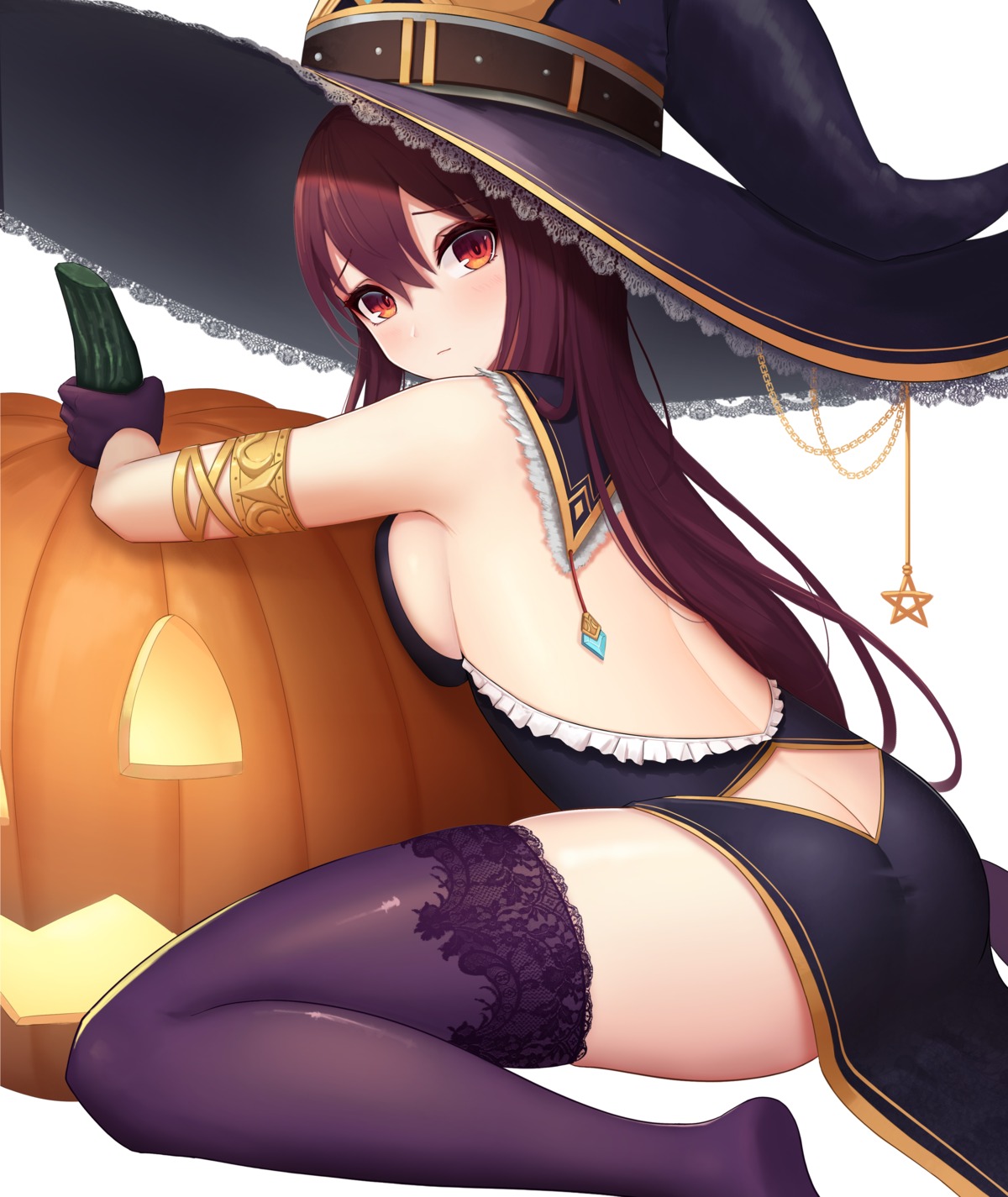 abeen_jhong ass halloween no_bra thighhighs witch