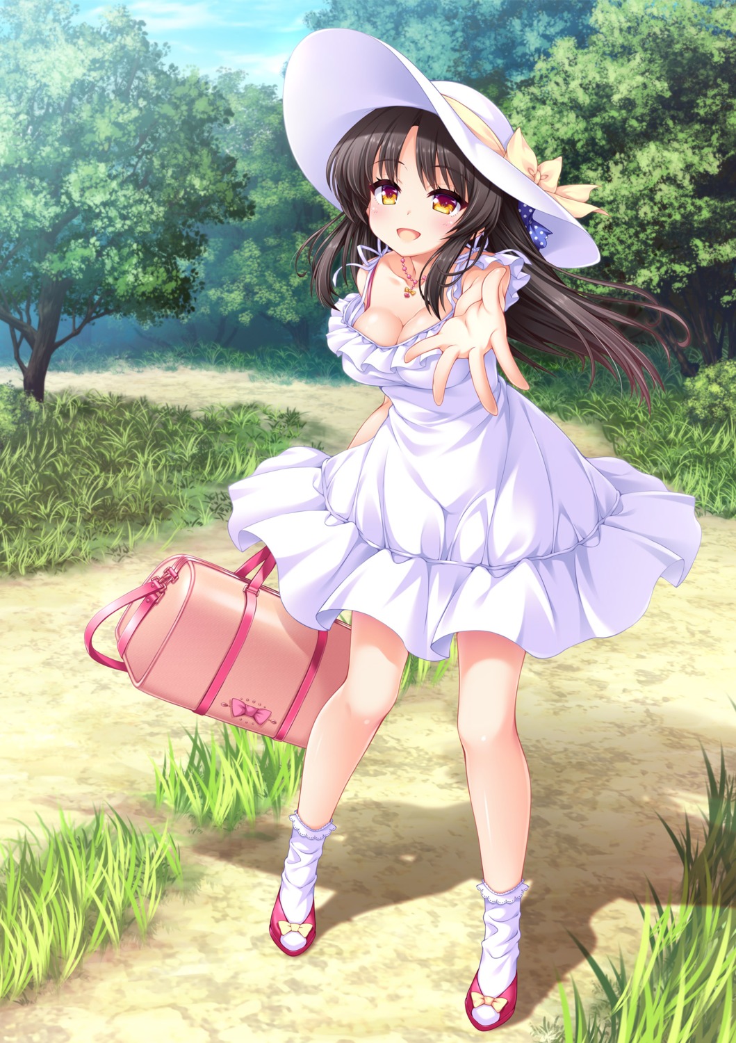 aizome_kaguya cleavage dress kakeochi lass_pixy sasahiro summer_dress