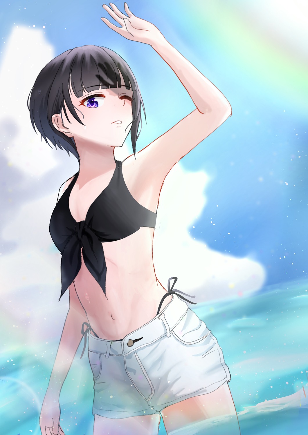 bikini kyoudora shirayuki_chiyo swimsuits the_idolm@ster the_idolm@ster_cinderella_girls wet