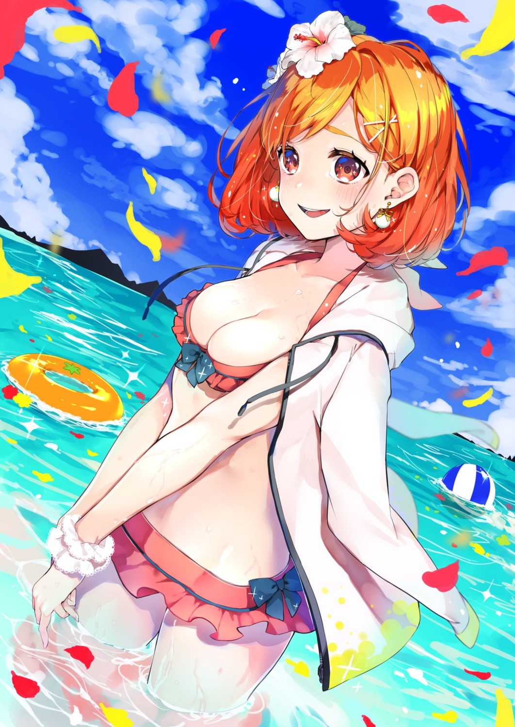 bikini cleavage mayuri_kaichou swimsuits wet