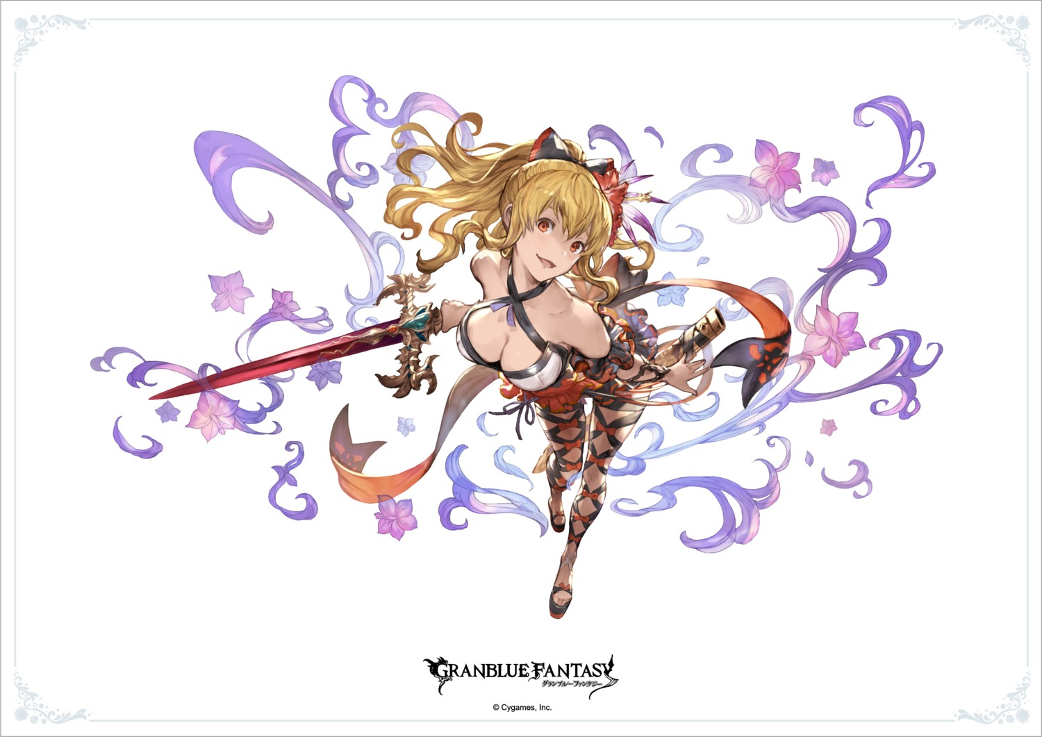 cleavage granblue_fantasy sword tagme vila_(granblue_fantasy)