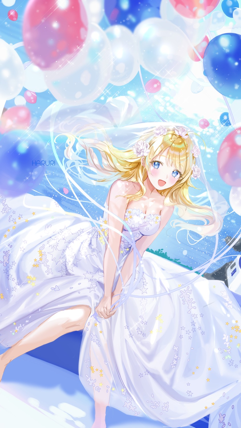 dress haruri see_through skirt_lift wedding_dress