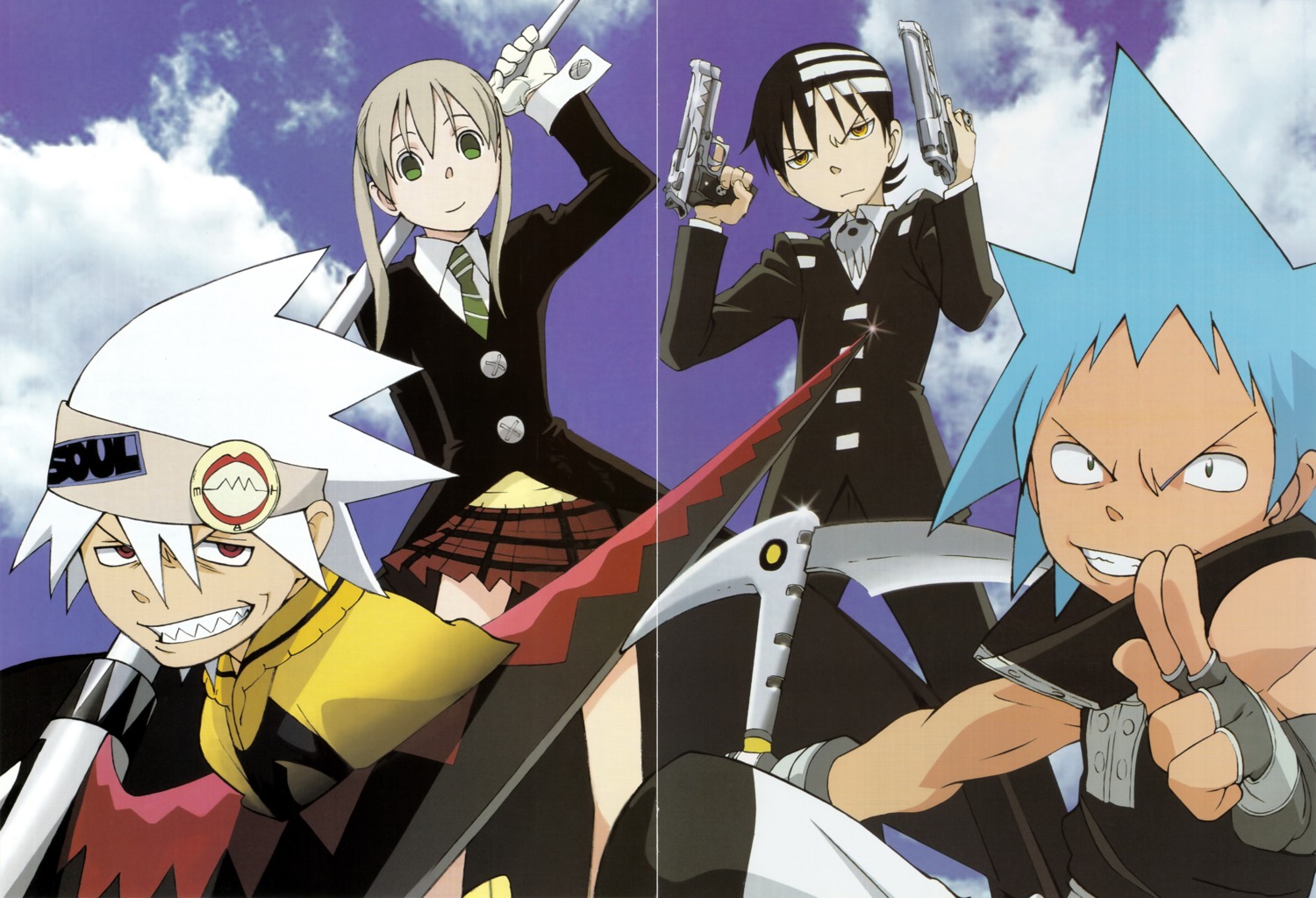 soul eater black star death the kid maka albarn soul eater (character ...