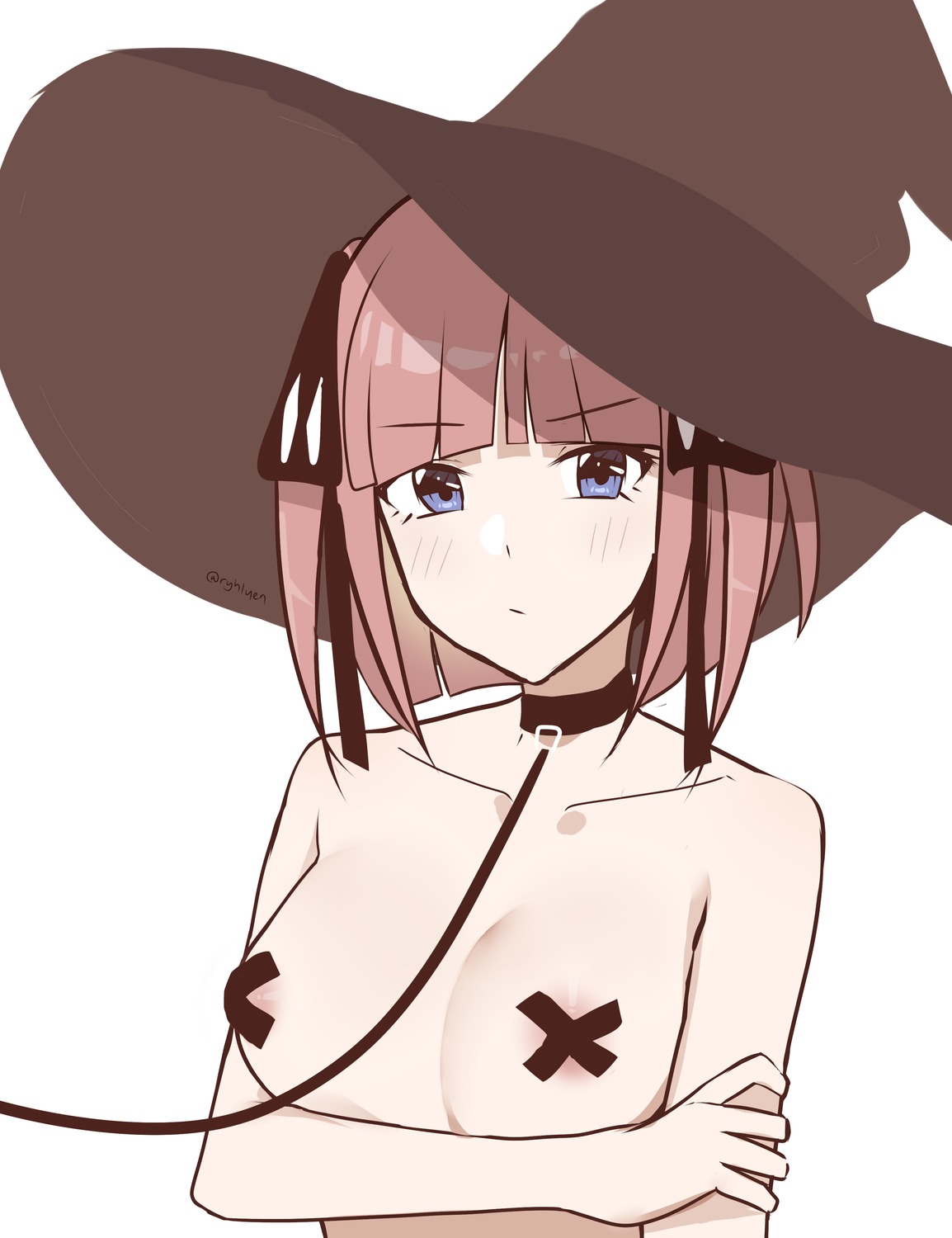 5-toubun_no_hanayome areola nakano_nino pasties ryhluen topless witch