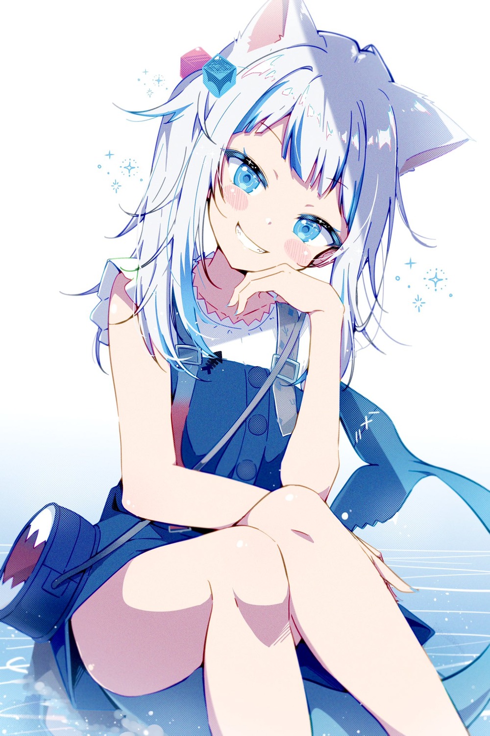 animal_ears bokkun_(doyagaobyo) gawr_gura hololive hololive_english nekomimi tail