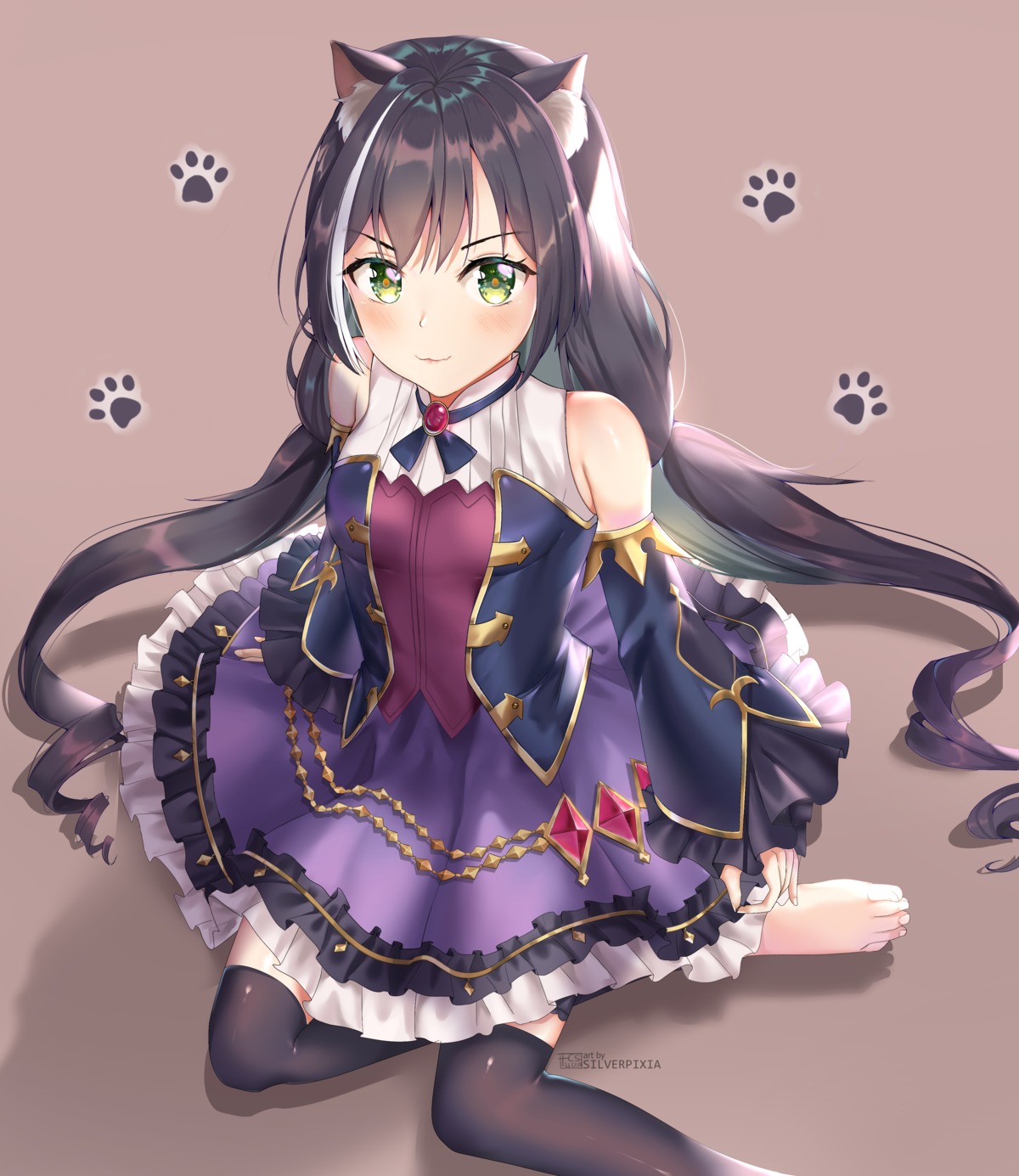 animal_ears garter karyl_(princess_connect) nekomimi princess_connect princess_connect!_re:dive silverpixia thighhighs