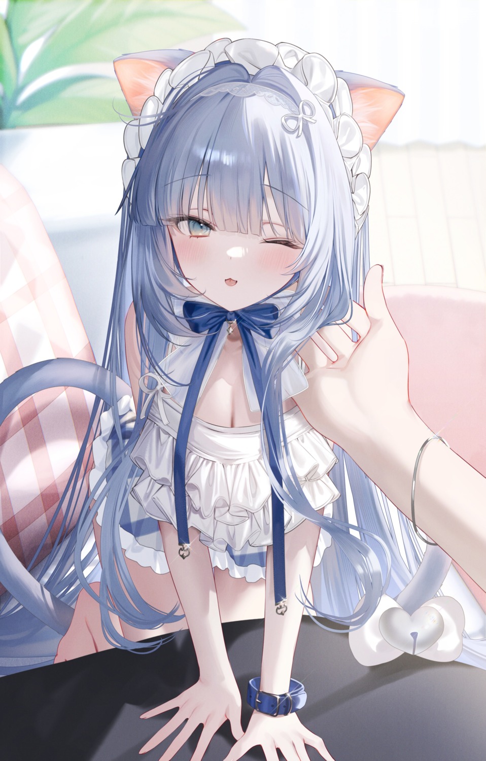 animal_ears detexted kuma_daigorou nekomimi tail