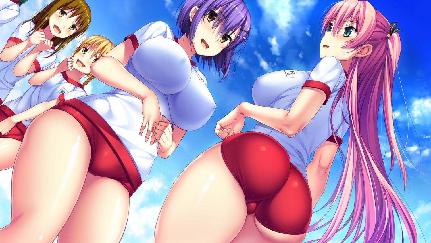 amakura ass buruma erect_nipples game_cg gym_uniform kouduki_haruka nishinomiya_yuuri root_nuko umisora_no_fragments