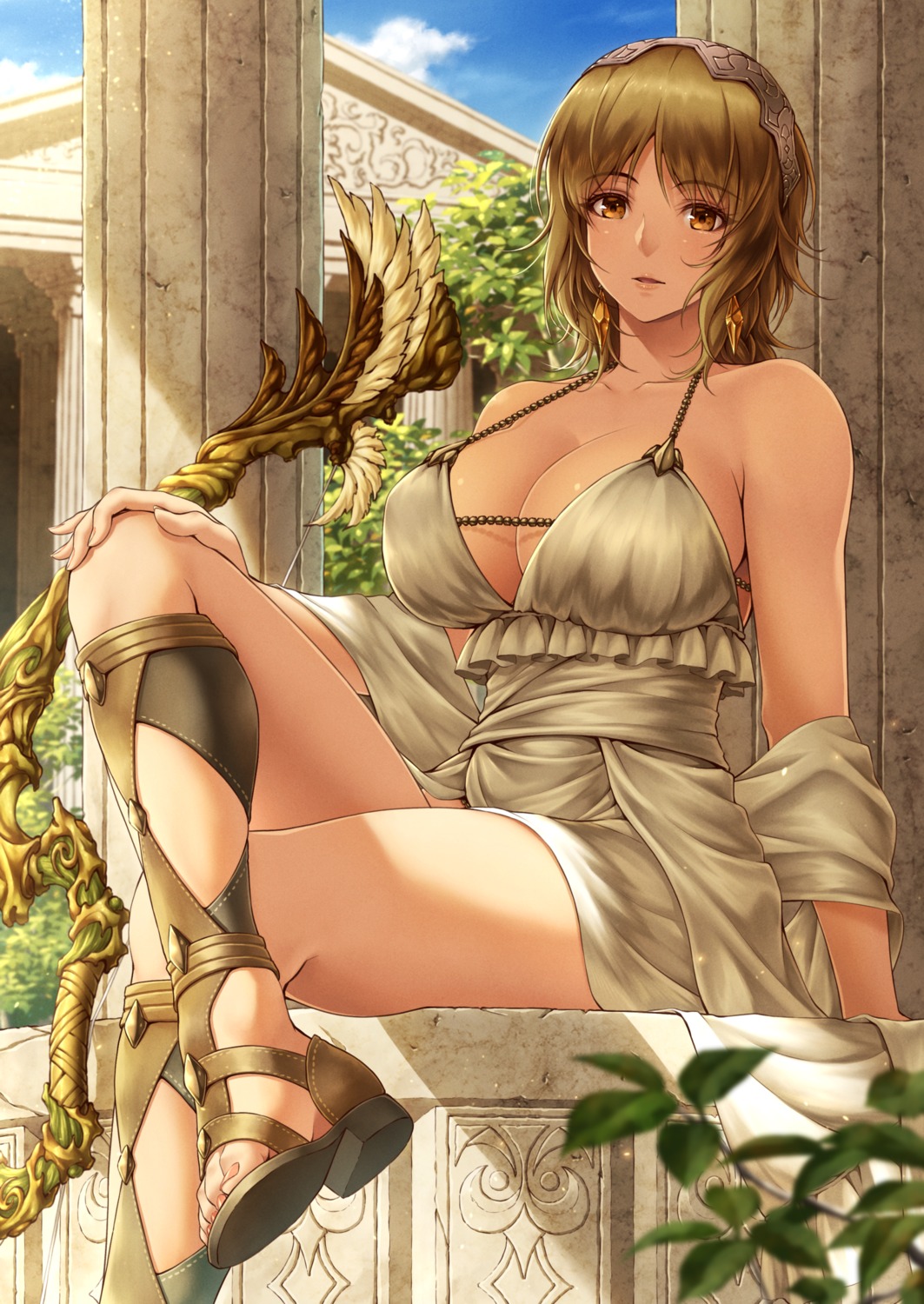 artemis_(mythology) cleavage dress greek_mythology heels lioreo