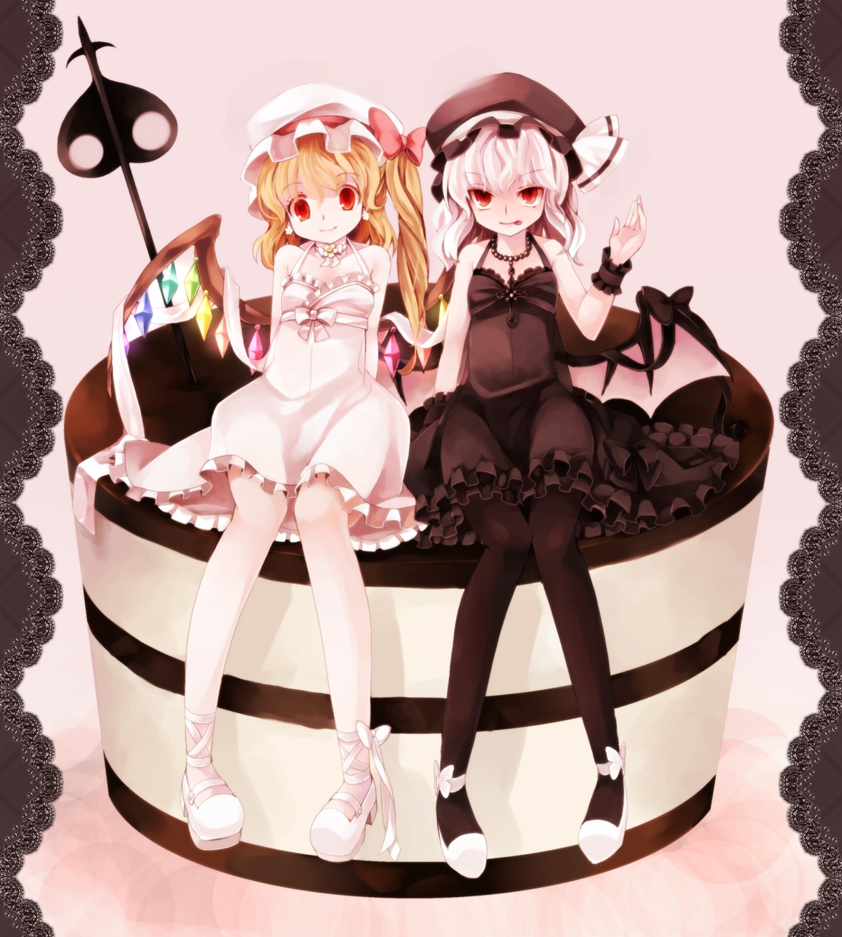 dress flandre_scarlet lolita_fashion remilia_scarlet ringpearl touhou