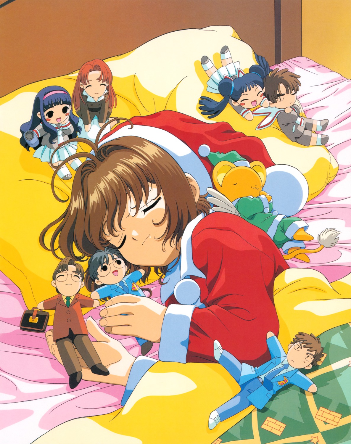 card_captor_sakura chibi christmas daidouji_tomoyo kerberos kinomoto_fujitaka kinomoto_sakura kinomoto_touya li_meiling li_syaoran madhouse mizuki_kaho seifuku takahashi_kumiko tsukishiro_yukito