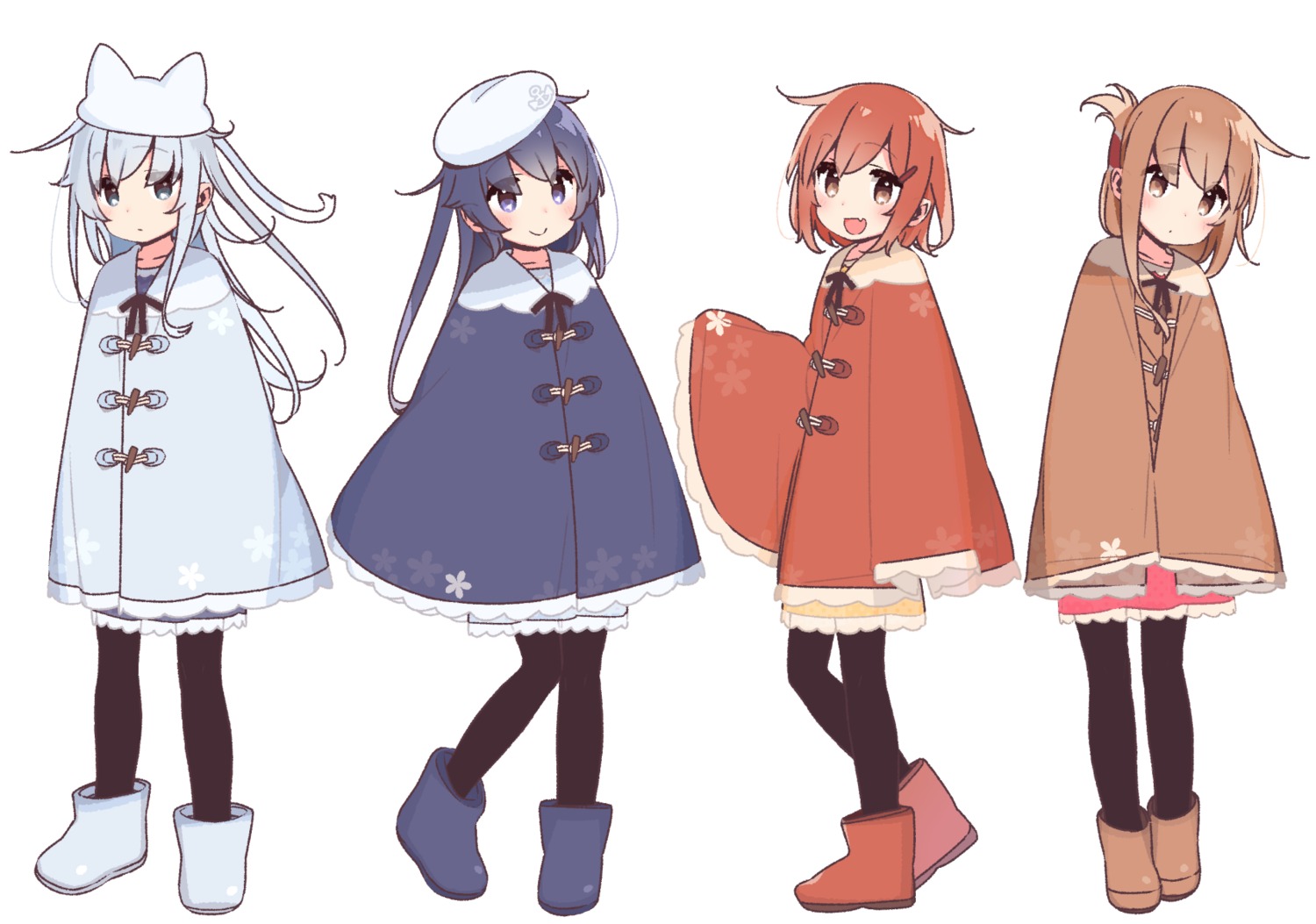 akatsuki_(kancolle) hibiki_(kancolle) ikazuchi_(kancolle) inazuma_(kancolle) kantai_collection yorunai