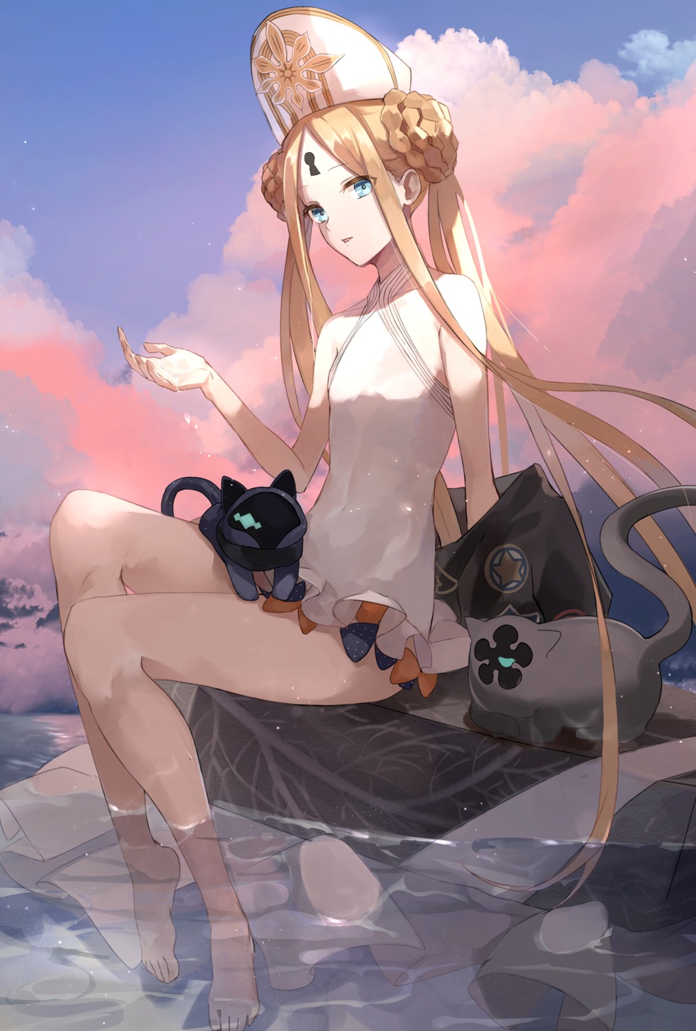 abigail_williams_(fate) fate/grand_order hoshi_rasuku neko swimsuits wet