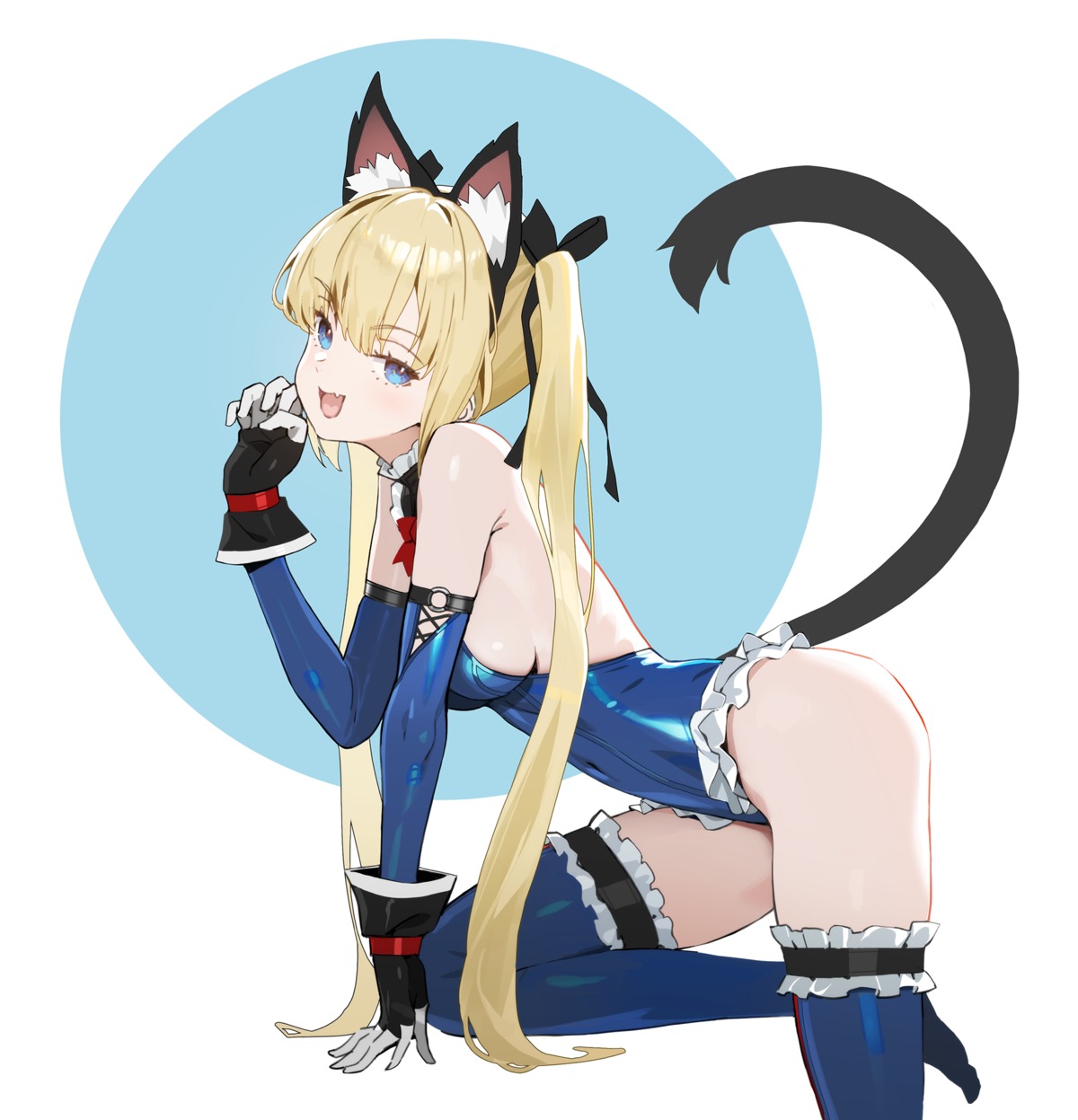 animal_ears dead_or_alive garter leotard marie_rose nekomimi no_bra siino tail thighhighs