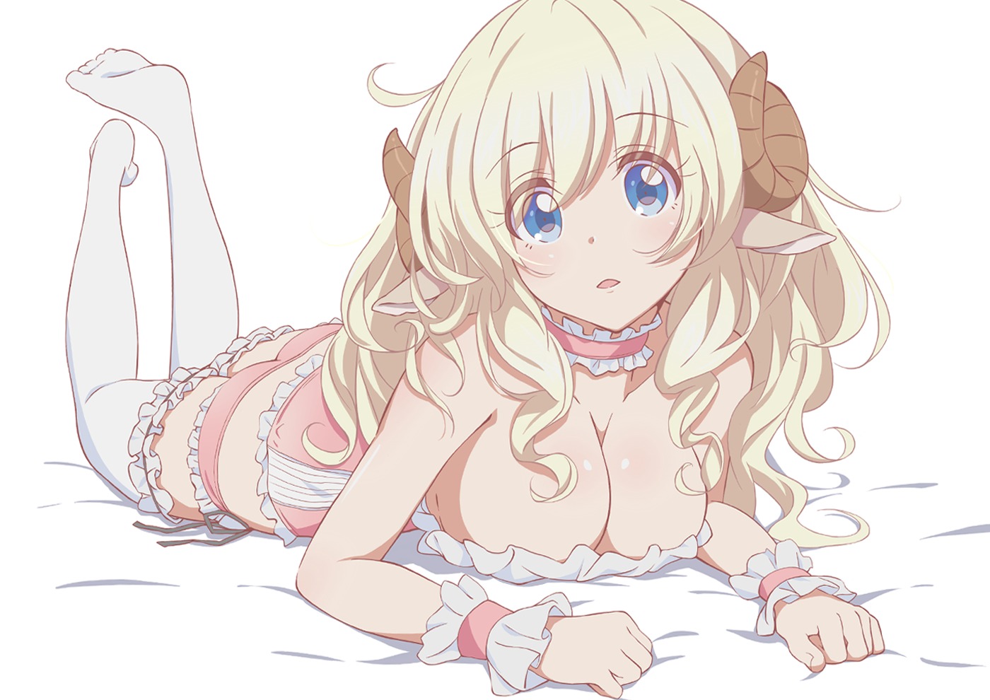 cleavage horns suemizu_yuzuki thighhighs