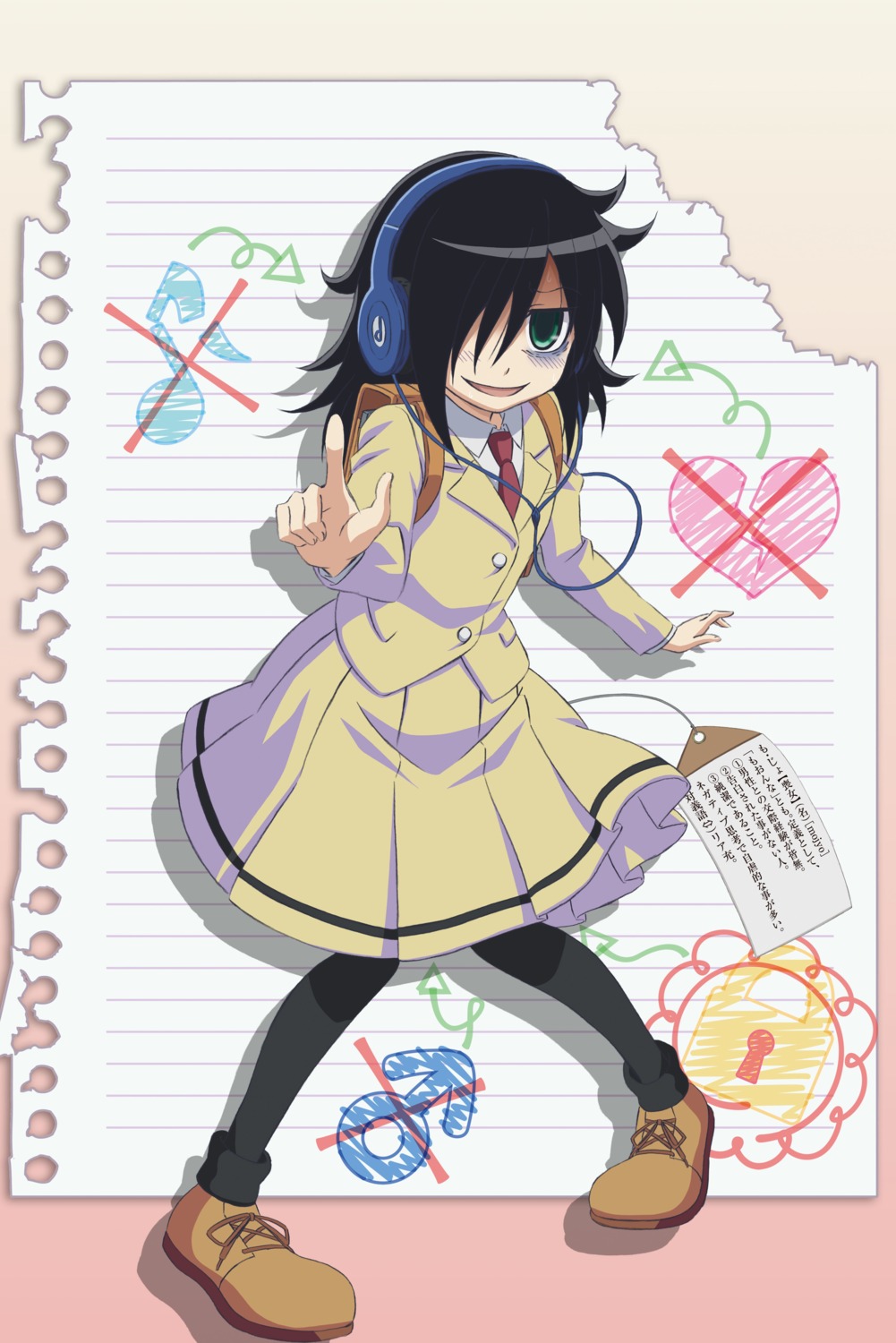 headphones kuroki_tomoko pantyhose seifuku tagme watashi_ga_motenai_no_wa_dou_kangaetemo_omaera_ga_warui!