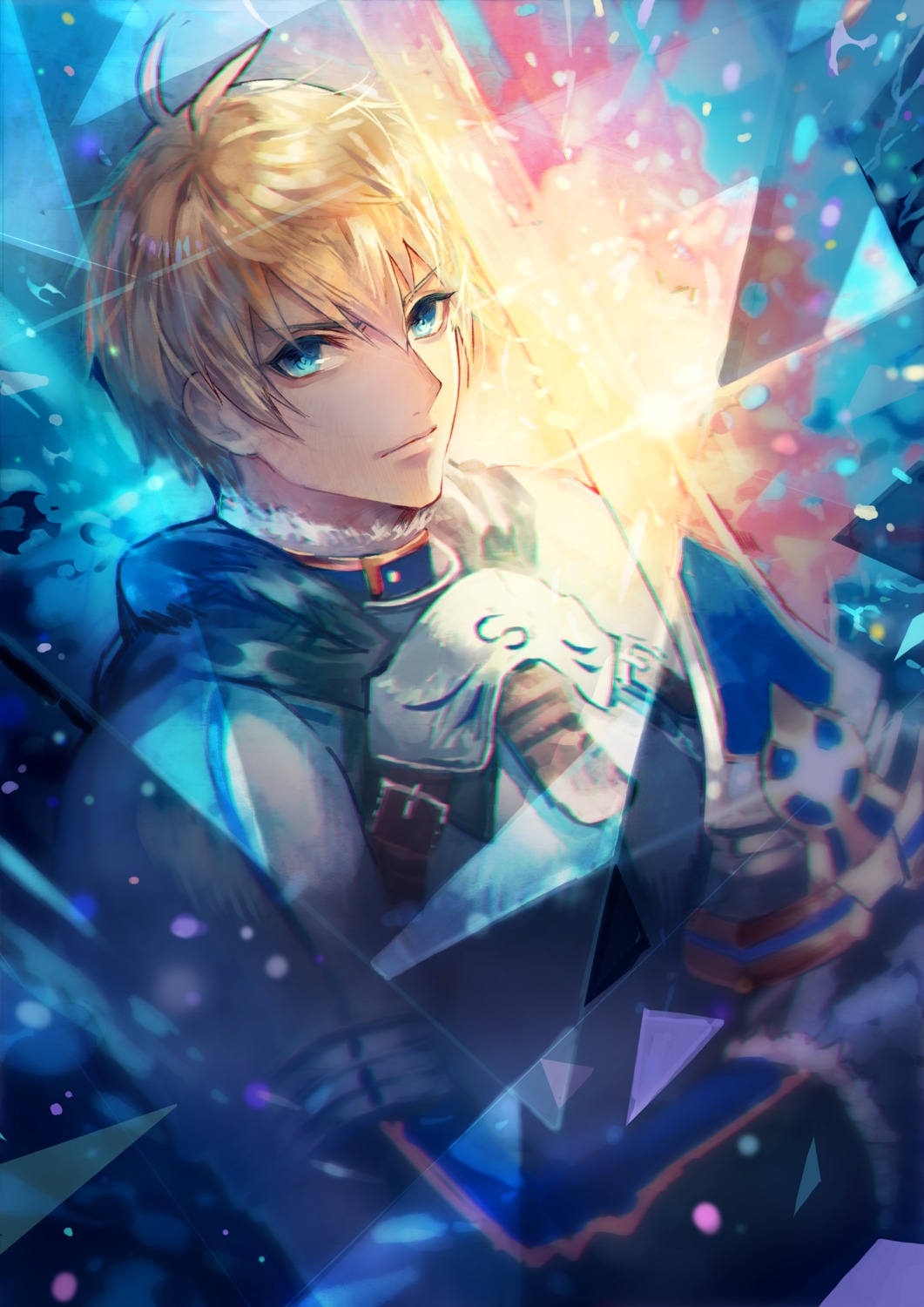 fate/grand_order fate/prototype fate/stay_night male saber_(fate/prototype) sword terai_(teraimorimori)