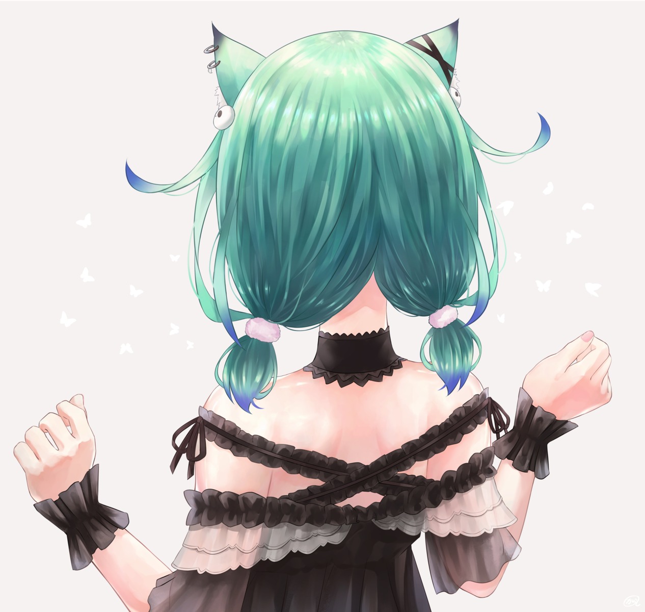 animal_ears gothic_lolita hololive karashi_(asarikarasi) lolita_fashion nekomimi uruha_rushia