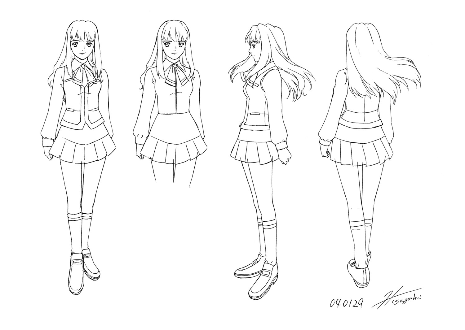 character_design fujino_shizuru hisayuki_hirokazu mai_hime seifuku