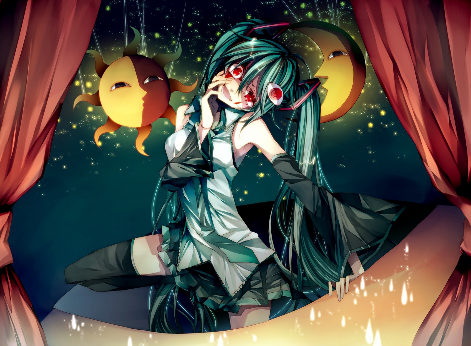 hatsune_miku thighhighs tsukioka_tsukiho vocaloid