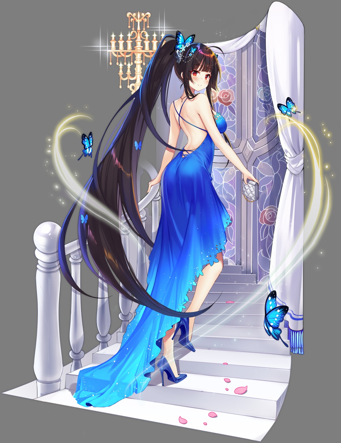 agano_(azur_lane) ass azur_lane dress hecha heels no_bra transparent_png