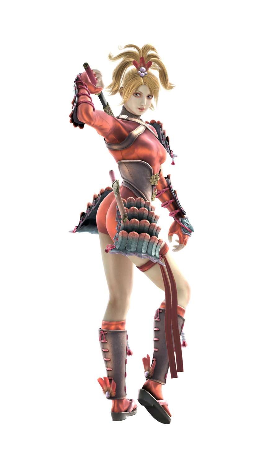 armor ass bodysuit garter natsu_(soul_calibur) ninja soul_calibur soul_calibur_v weapon