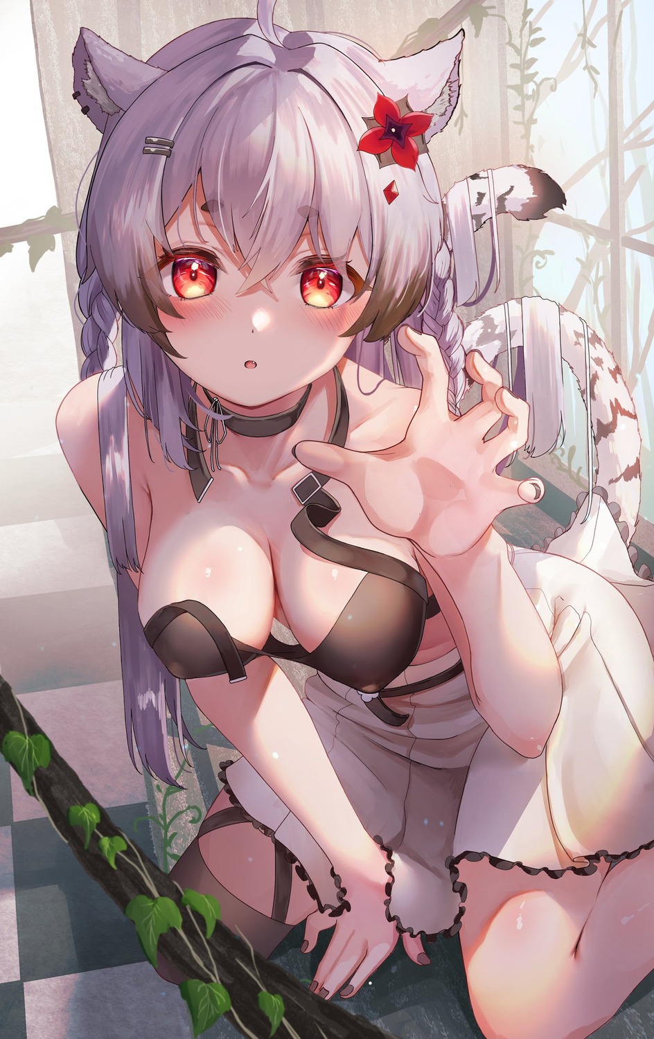 animal_ears erect_nipples nekomimi nose_(oekaki1825) tail