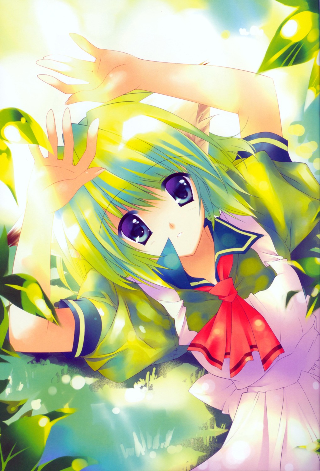 animal_ears greenwood midori nekomimi rei