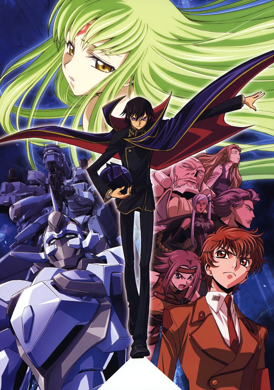 c.c. charles_zi_britannia code_geass jeremiah_gottwald kallen_stadtfeld kimura_takahiro kururugi_suzaku lelouch_lamperouge mecha nunnally_lamperouge viletta_nu