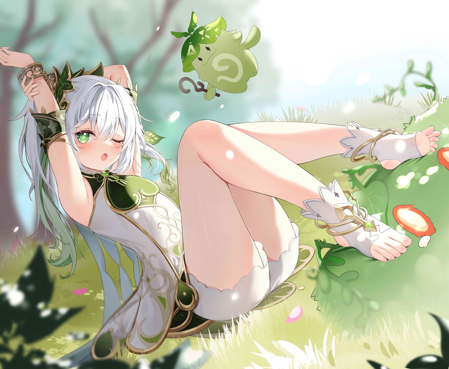 arlene_(ju) bloomers dress feet genshin_impact nahida