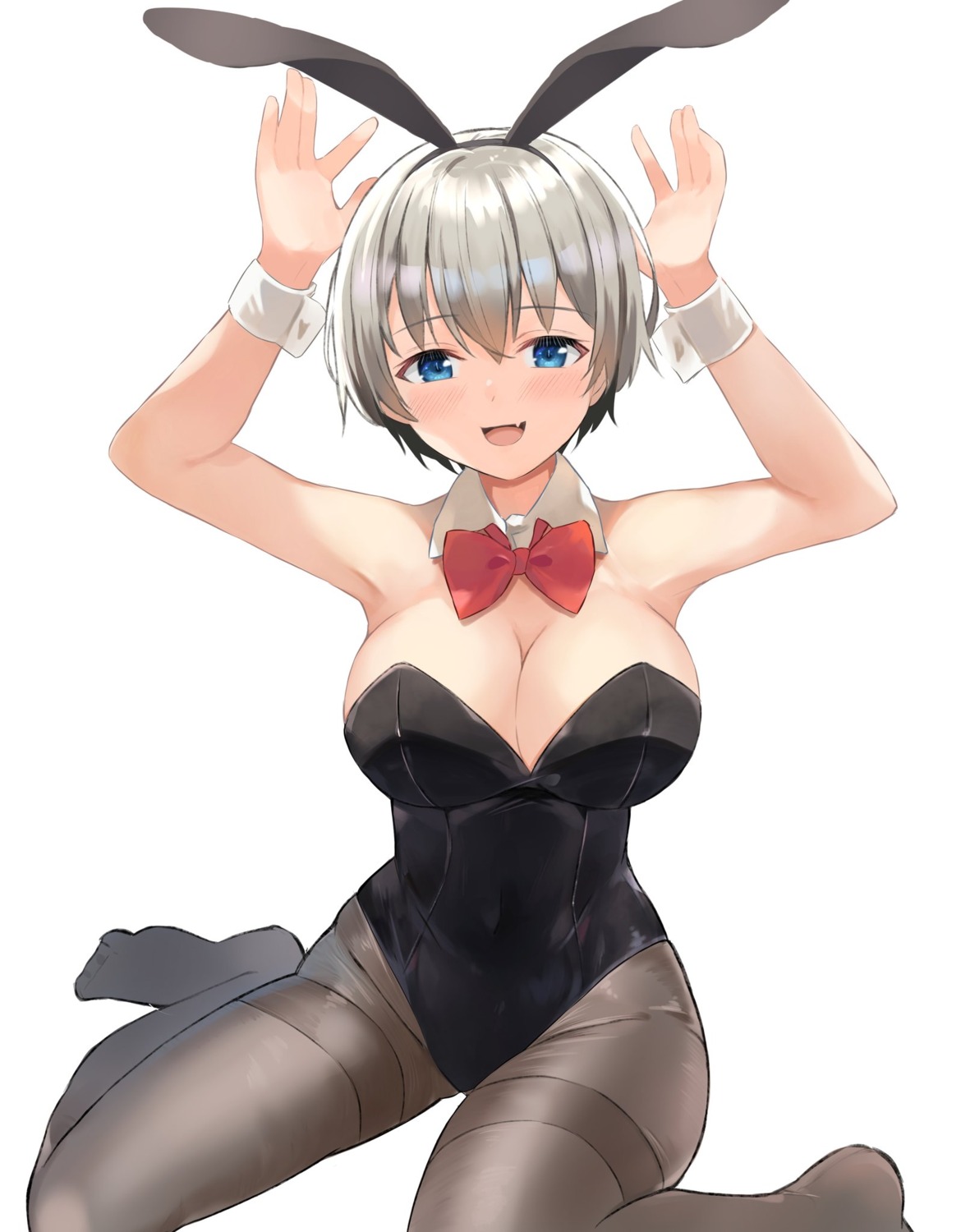 animal_ears bunny_ears bunny_girl no_bra pantyhose tomura2maru uzaki-chan_wa_asobi_tai! uzaki_hana