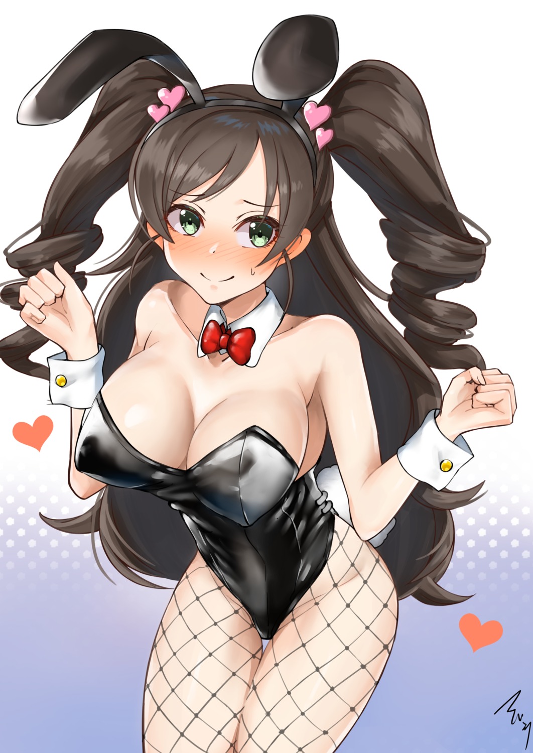 animal_ears bunny_ears bunny_girl erect_nipples fishnets mabanna no_bra nonomura_sora pantyhose tail the_idolm@ster the_idolm@ster_cinderella_girls