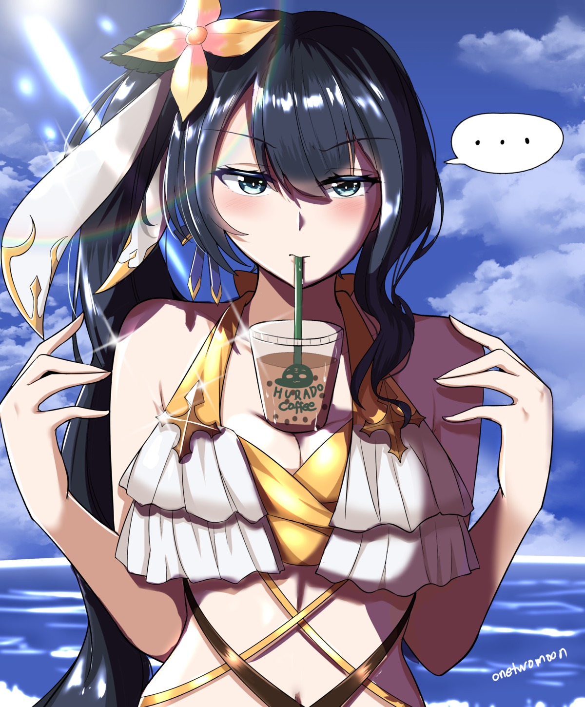 cleavage epic7 seaside_bellona_(epic7) swimsuits twomoon