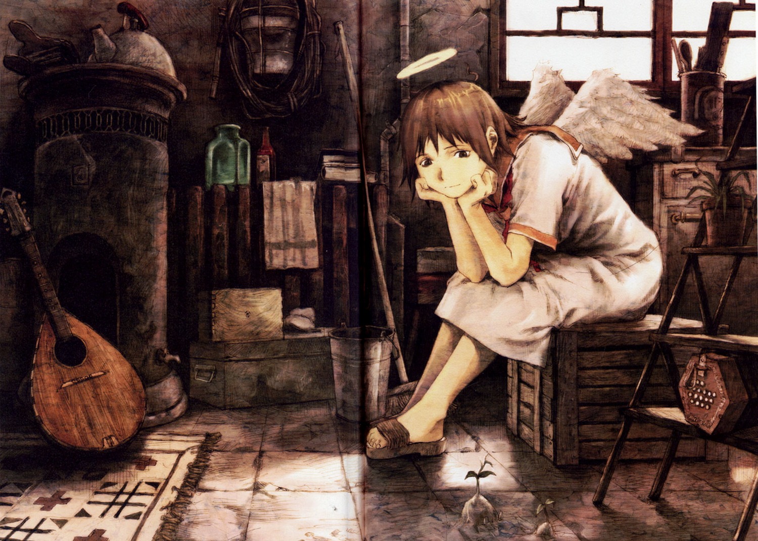 abe_yoshitoshi fixme haibane_renmei rakka wings