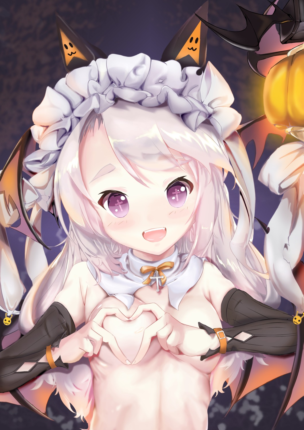 animal_ears breast_hold girls_frontline halloween mattbam p7_(girls_frontline) topless