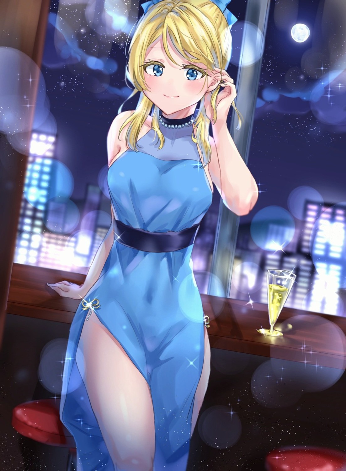 ayase_eli chigusa_minori dress love_live! see_through