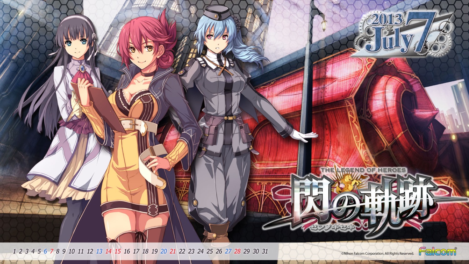 claire_rieveldt eiyuu_densetsu eiyuu_densetsu:_sen_no_kiseki elise_schwarzer enami_katsumi falcom sara_valestein thighhighs uniform wallpaper