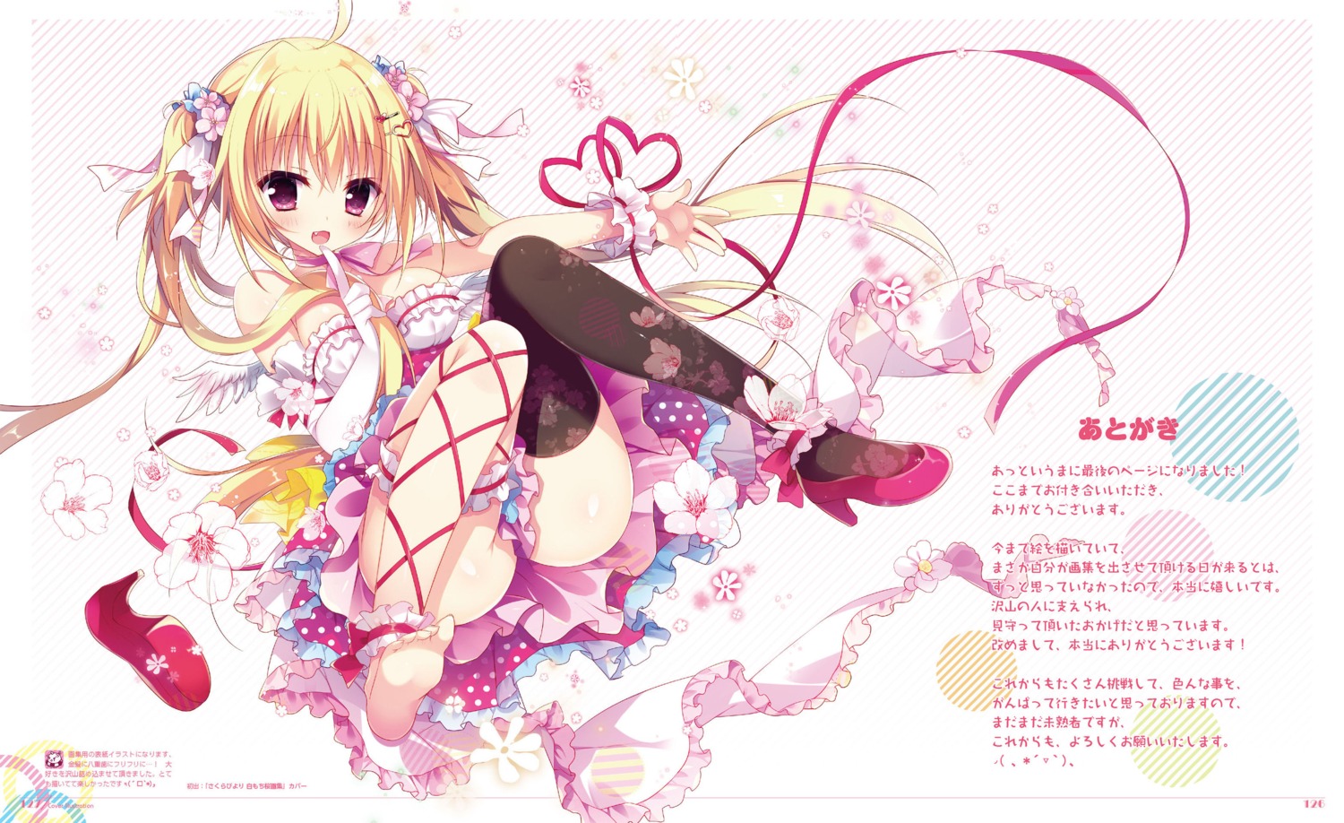 cleavage garter heels shiromochi_sakura thighhighs