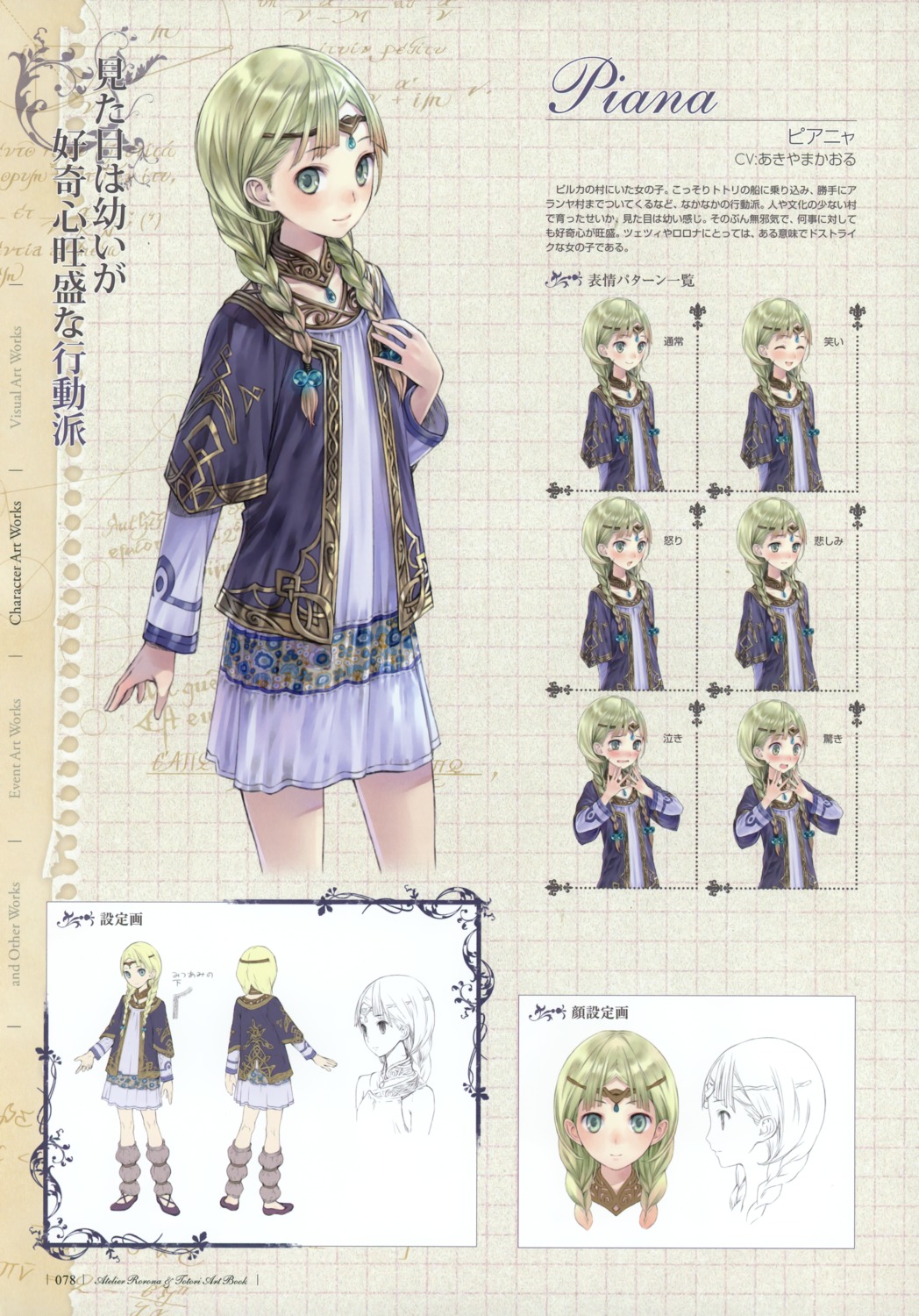 atelier atelier_totori character_design expression kishida_mel piana profile_page