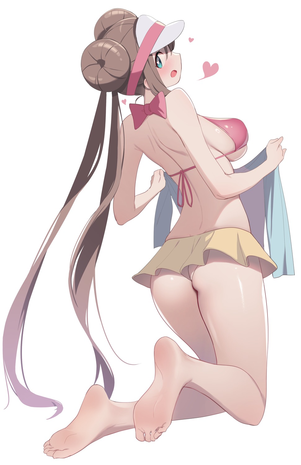 ass bikini feet mei_(pokemon) pokemon pokemon_b2w2 swimsuits thong vuhh2574